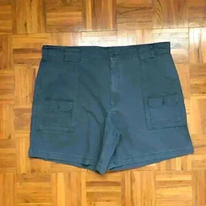LLBean Dark Gray cargo pocket shorts mens waist 42